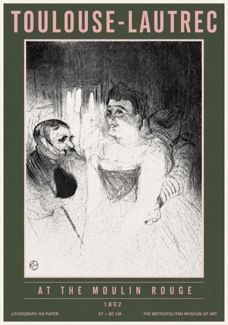 Toulouse-Lautrec At the Moulin Rouge XVII No4 - Poster