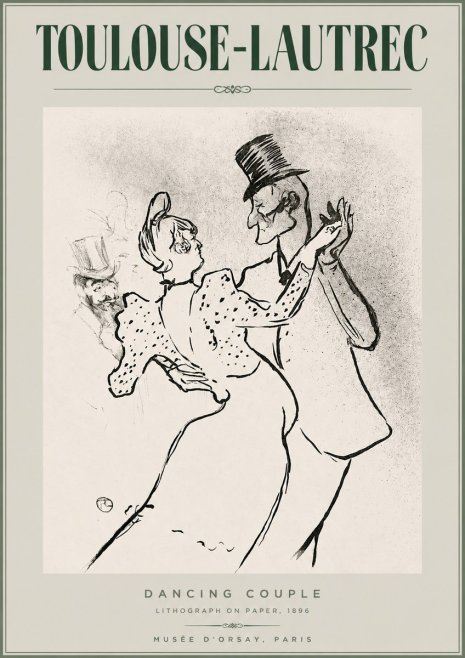 Toulouse-Lautrec Dancing Couple No2 - Poster