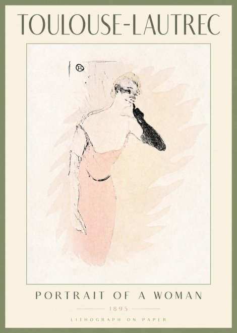 Toulouse-Lautrec Portrait of a Woman IV No2 - Poster