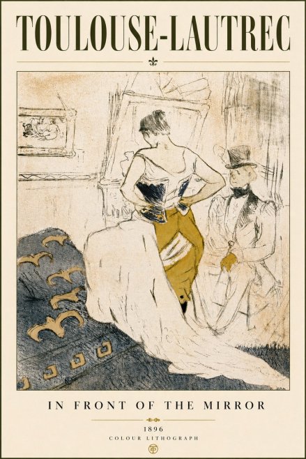 Toulouse-Lautrec In Front of the Mirror No4 - Poster