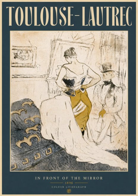 Toulouse-Lautrec In Front of the Mirror No5 - Poster