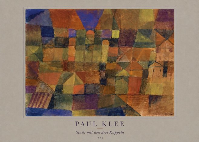 Paul Klee Stadt Mit Den Drei Kuppeln No5 - Poster