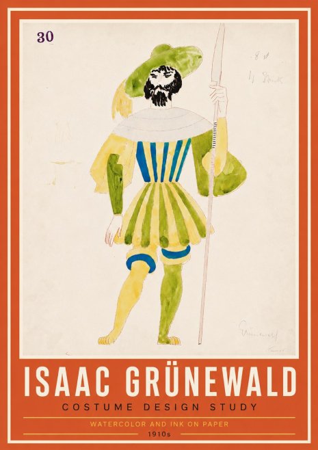 Isaac Grünewald Study for Costume Design No4 - Poster