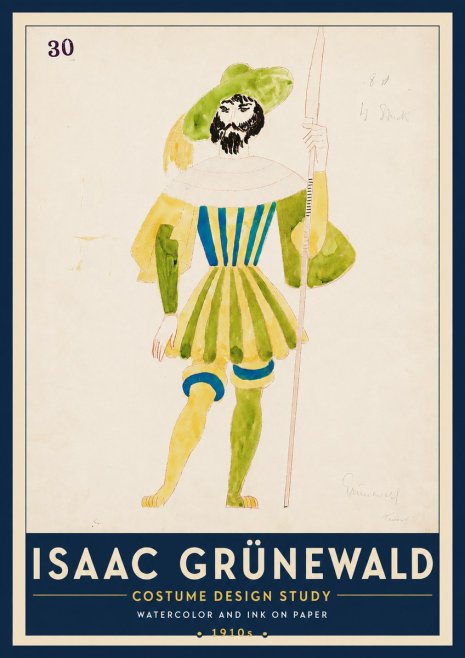 Isaac Grünewald Study for Costume Design No5 - Poster