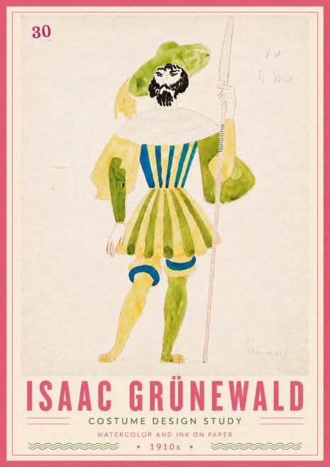 Isaac Grünewald Study for Costume Design No6 - Poster