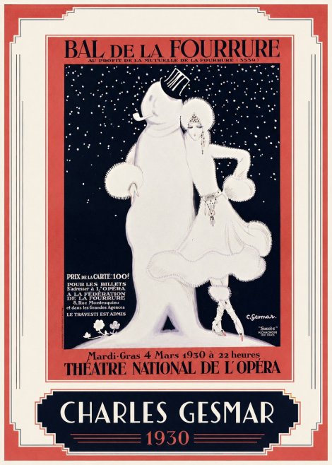Charles Gesmar Bal De La Fourrure I No1 - Poster