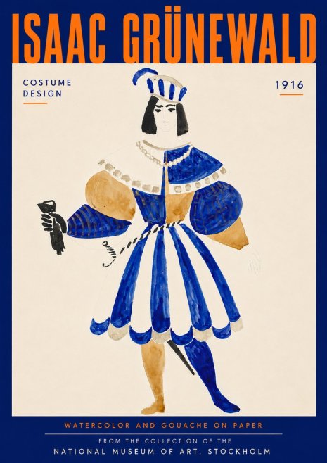 Isaac Grünewald Costume Design III No5 - Poster