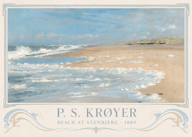 P.S. Krøyer Beach at Stenbjerg · 1889 No3 - Poster