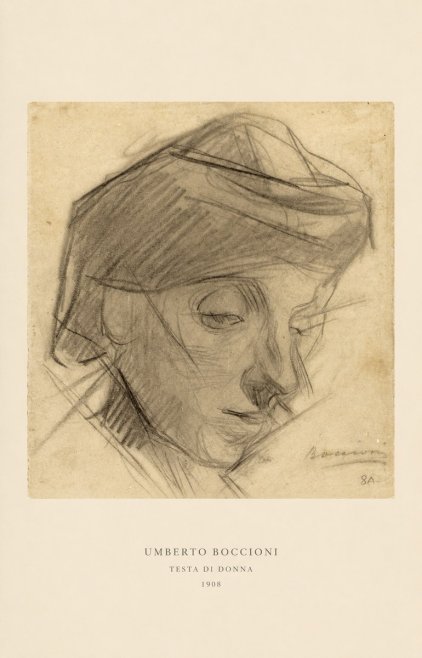 Umberto Boccioni Testa Di Donna No6 - Poster