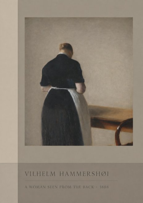 Vilhelm Hammershøi A Woman Seen from the Back No3 - Poster