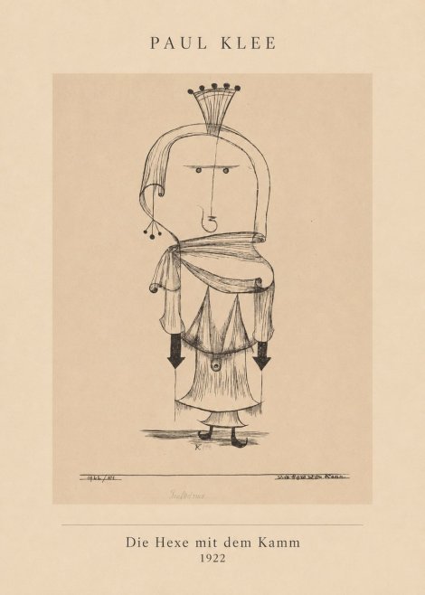Paul Klee Die Hexe Mit Dem Kamm No4 - Poster
