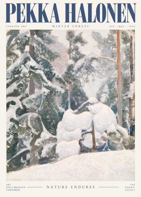 Pekka Halonen Winter Forest II No3 - Poster