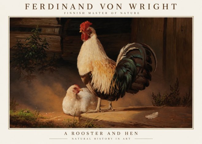 Ferdinand von Wright Cock and Hen No6 - Poster