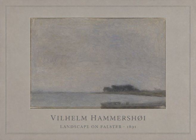 Vilhelm Hammershøi Landscape on Falster No1 - Poster