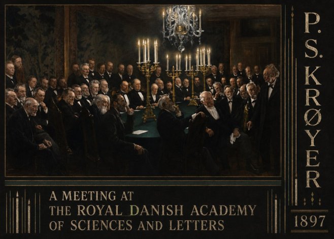 P.S. Krøyer A Meeting at the Royal Danish Academy of Sciences and Letters No5 - Poster