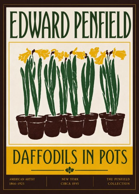Edward Penfield Daffodils in Pots No4 - Poster