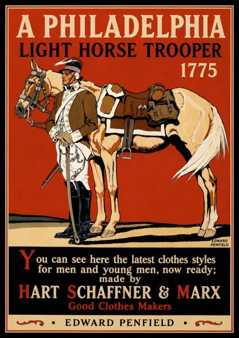 Edward Penfield A Philadelphia Light Horse Trooper 1775 No4 - Poster