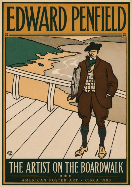 Edward Penfield The Artist on the Boardwalk No6 - Poster