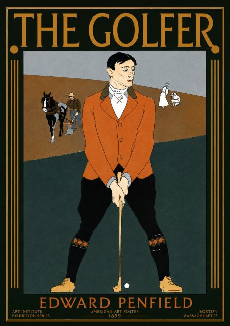 Edward Penfield The Golfer No4 - Poster