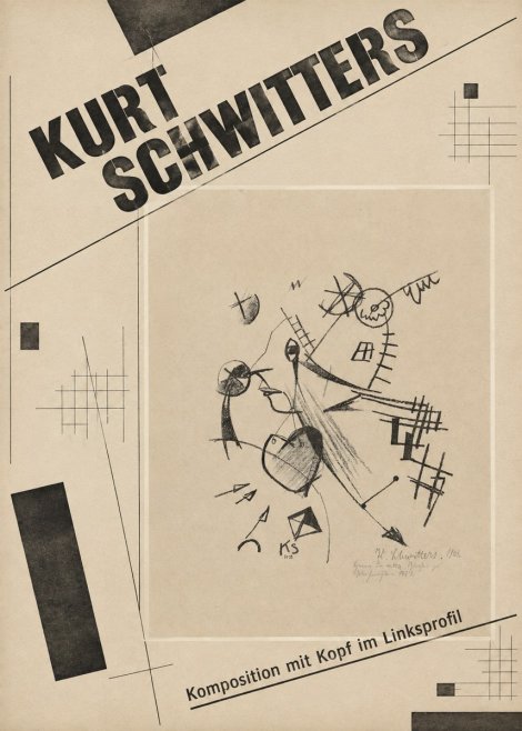 Kurt Schwitters Komposition Mit Kopf Im Linksprofil No3 - Poster