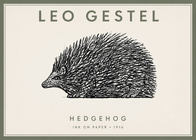 Leo Gestel Hedgehog No2 - Poster