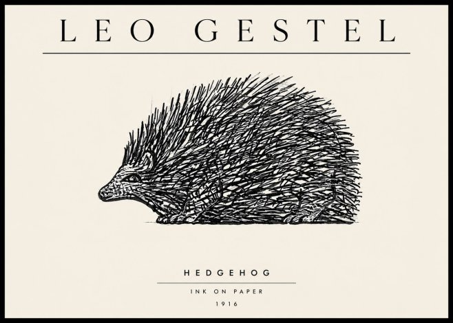 Leo Gestel Hedgehog No3 - Poster