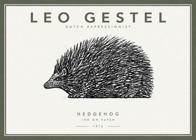 Leo Gestel Hedgehog No5 - Poster