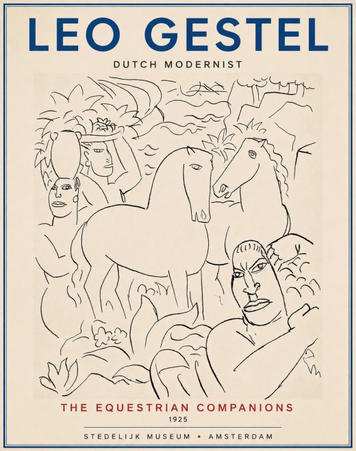 Leo Gestel The Equestrian Companions No4 - Poster