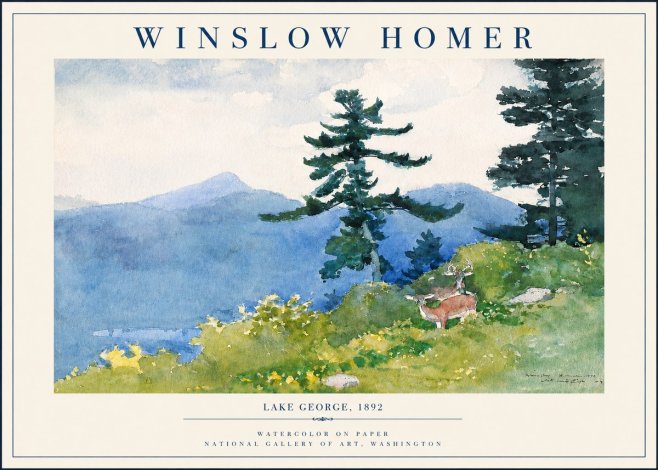 Winslow Homer Lake George, 1892 No3 - Poster