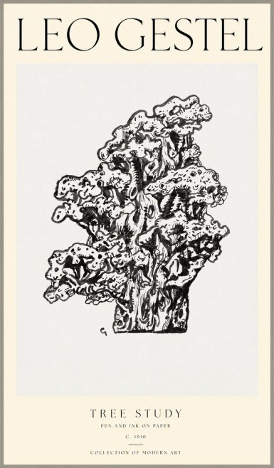 Leo Gestel Tree Study No1 - Poster