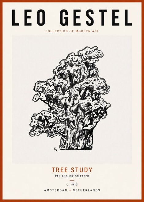 Leo Gestel Tree Study No6 - Poster