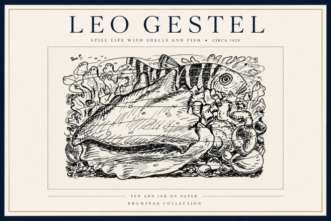Leo Gestel Still Life with Shells and Fish No3 - Poster