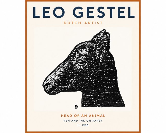 Leo Gestel Head of an Animal No2 - Poster