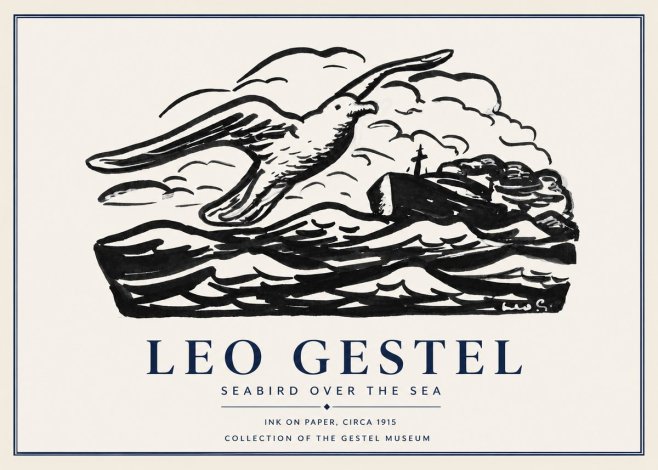 Leo Gestel Seabird over the Sea No2 - Poster