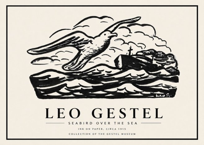 Leo Gestel Seabird over the Sea No4 - Poster