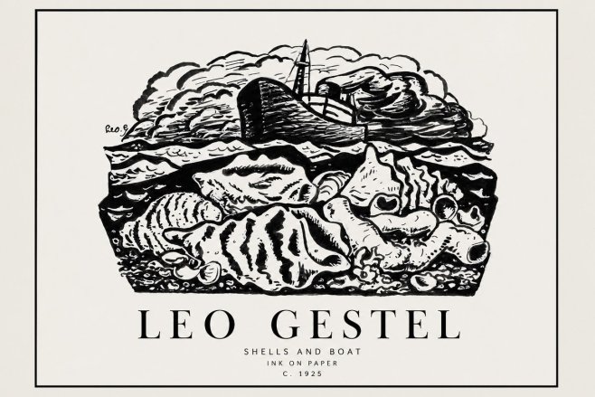 Leo Gestel Shells and Boat No1 - Poster