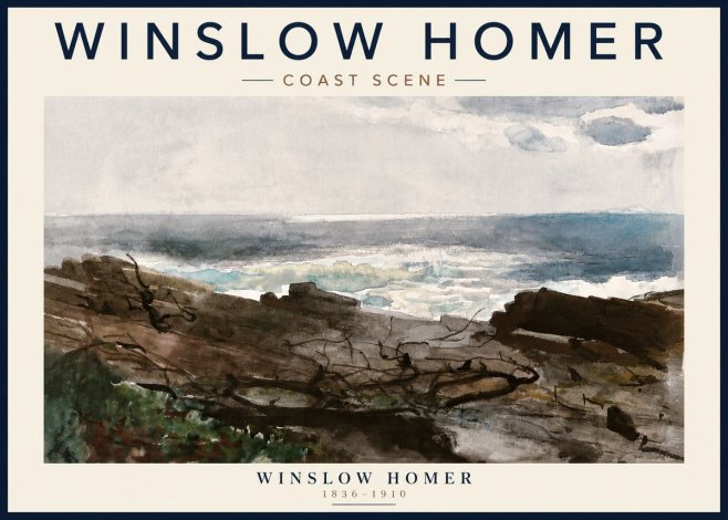 Winslow Homer Coast Scene No5 - Poster