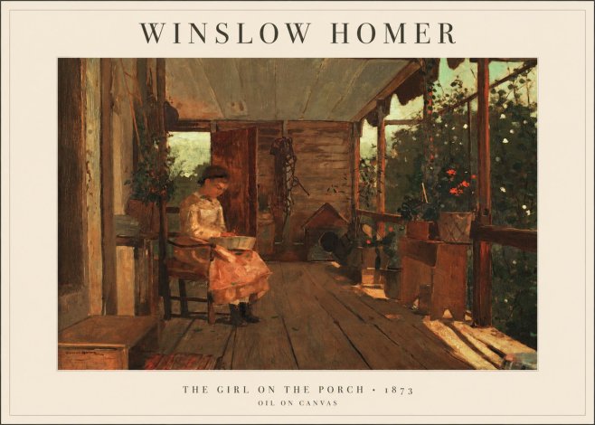 Winslow Homer The Girl on the Porch No1 - Poster