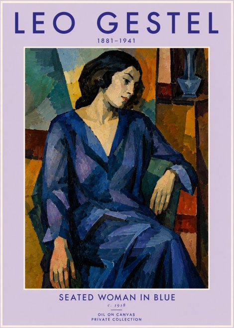 Leo Gestel Seated Woman in Blue No5 - Poster