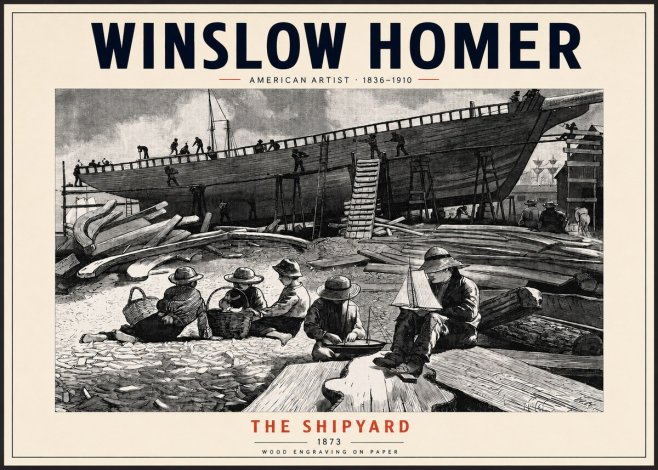 Winslow Homer The Shipyard No2 - Poster