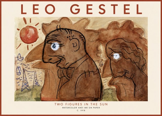 Leo Gestel Two Figures in the Sun No3 - Poster