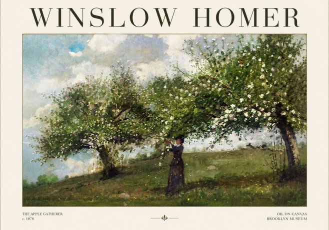 Winslow Homer The Apple Gatherer No1 - Poster