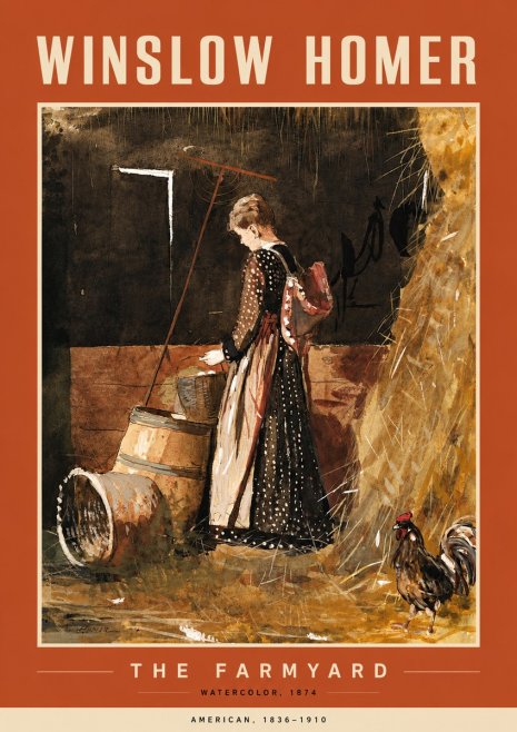 Winslow Homer The Farmyard No4 - Poster