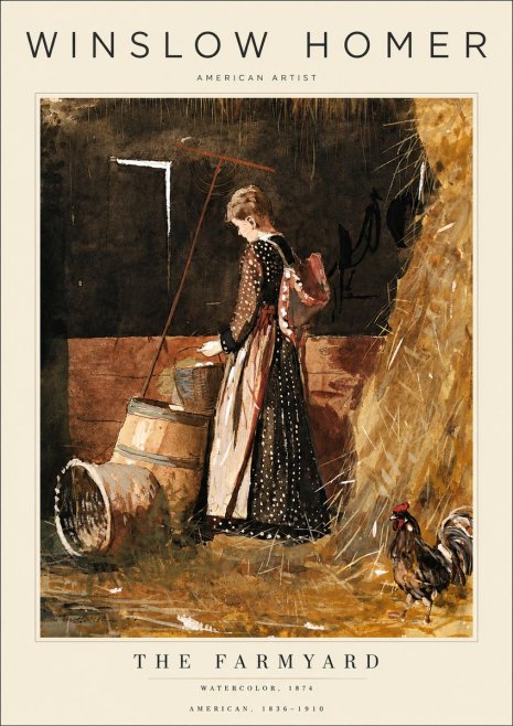 Winslow Homer The Farmyard No5 - Poster