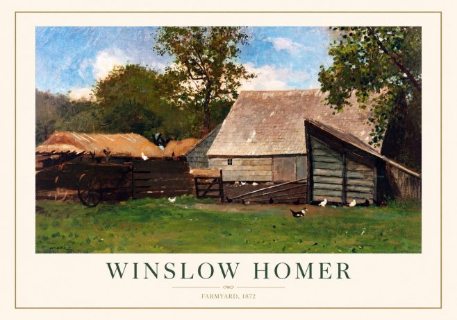 Winslow Homer Farmyard, 1872 No1 - Poster