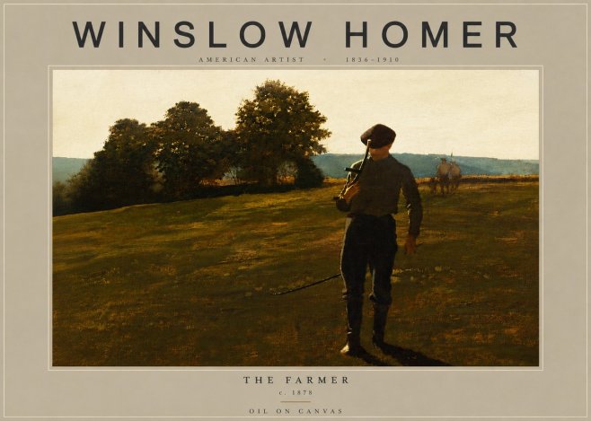 Winslow Homer The Farmer No5 - Poster