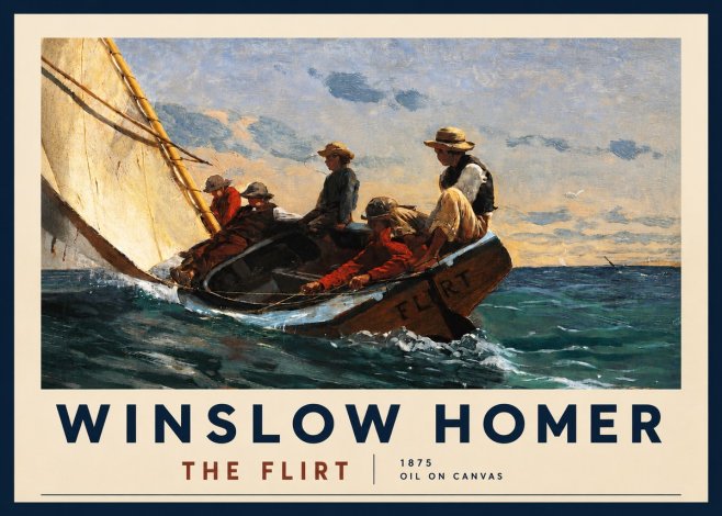 Winslow Homer The Flirt No3 - Poster