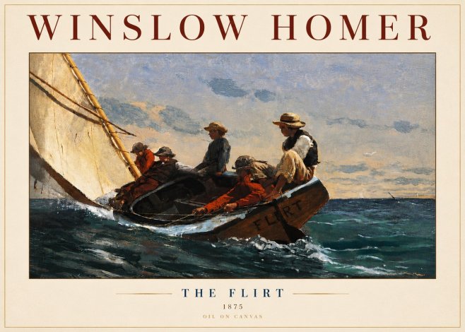Winslow Homer The Flirt No5 - Poster