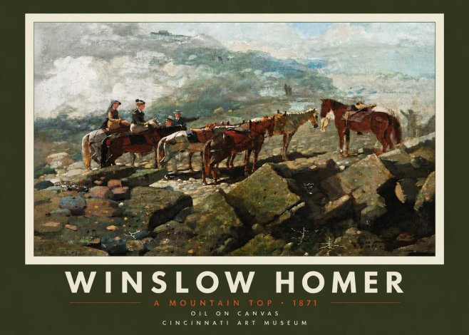 Winslow Homer A Mountain Top No5 - Poster