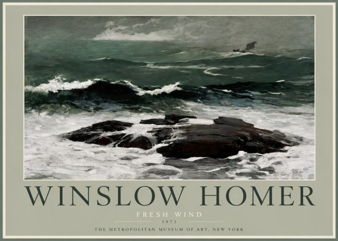 Winslow Homer Fresh Wind No2 - Poster